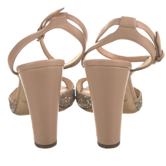 Jimmy Choo Glitter Nude Sandal size 38.5 - Picture 5 of 11